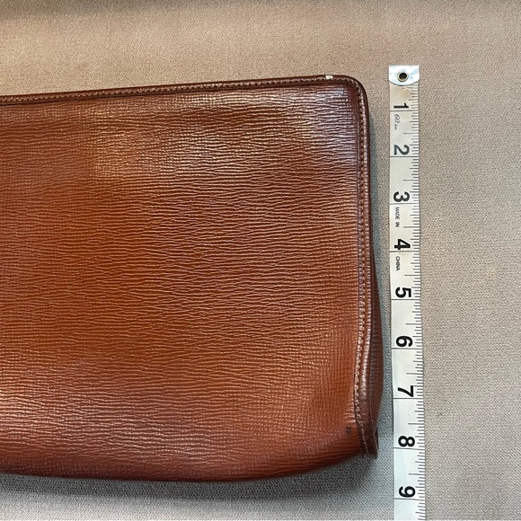 💯 CELINE Vintage Brown Leather Clutch - Picture 16 of 16